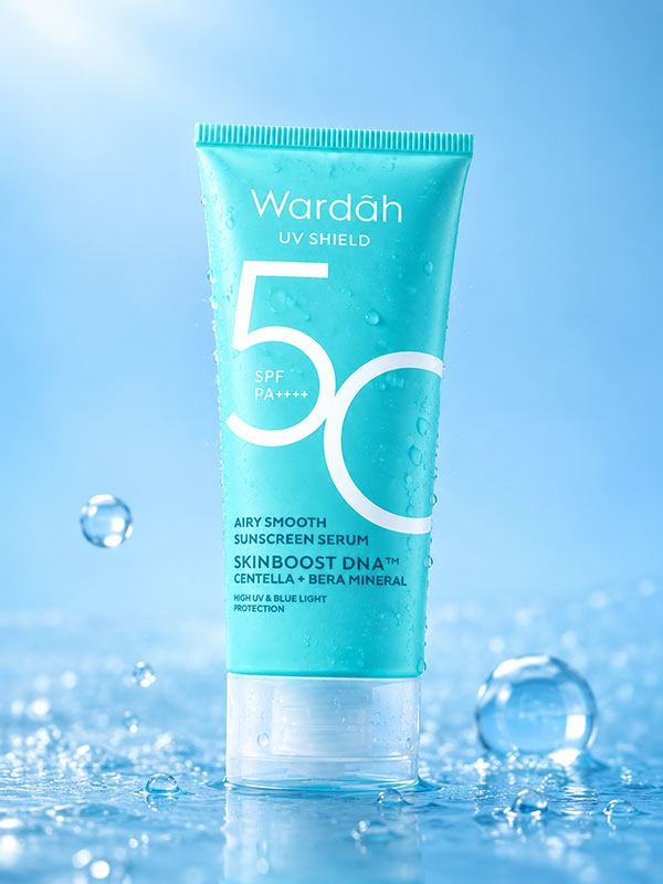 Wardah Biru UV Shield Airy Smooth Sunscreen Serum SPF 50 PA++++